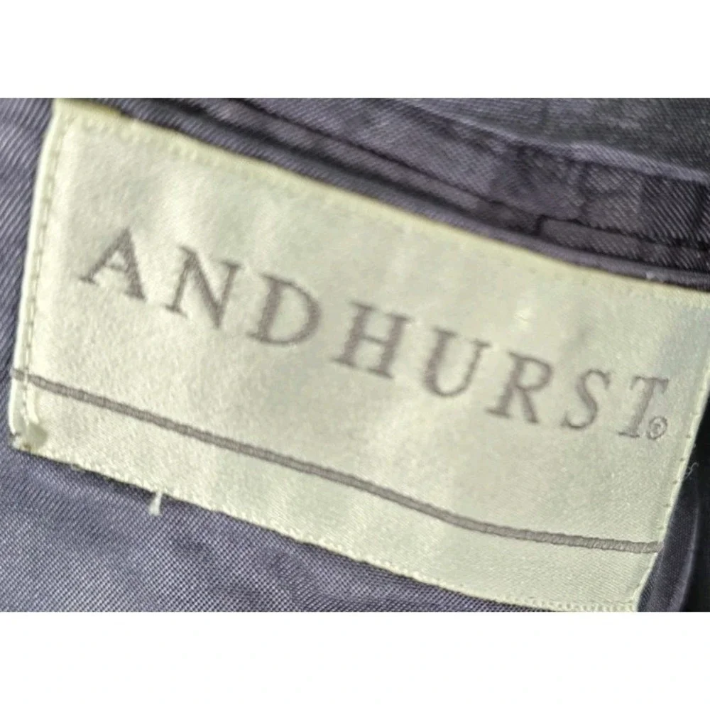 ANDHURST Mens Sports Coat‎ Blazer Suit Jacket Size 48L Wool Blend Gold Buttons